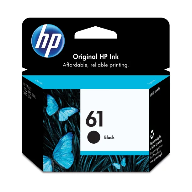 HP 61 Black Ink Cartridge ~190pgs for DJ 1000-3000, DJ AIO 3050-3050a