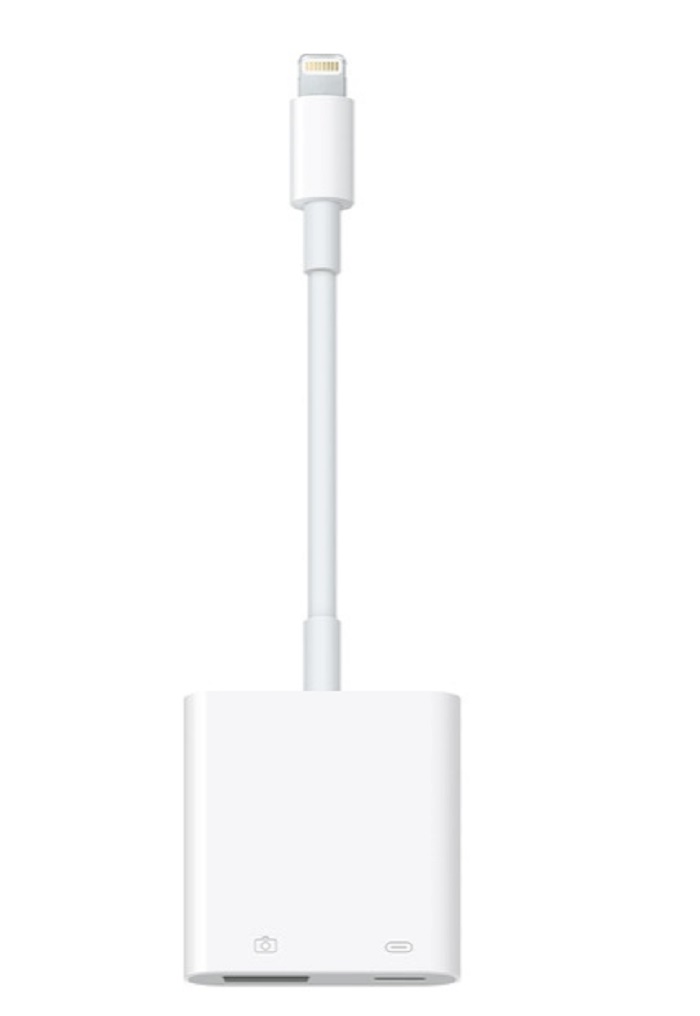 Apple Lightning to USB 3 Camera Adapter transfer phots & videos from high-resolution digital camera to your apple device.  Suuports photo formats including JPEG, RAW along with SD & HD video formats. 