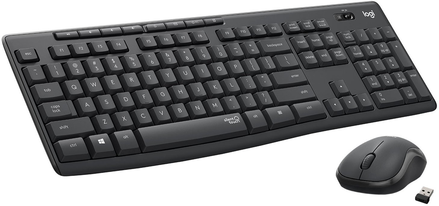 Logitech MK295 Silent Wireless Keyboard and Mouse - Graphite