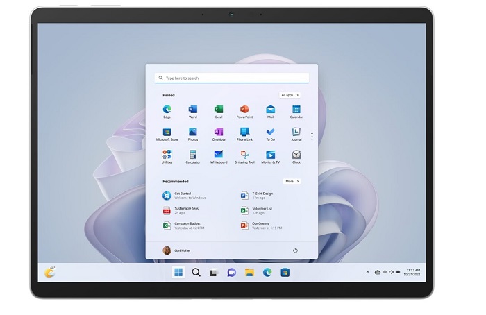 Microsoft Surface Pro 9 for Business Tablet-13" - 16 GB RAM - 256 GB SSD - Touchscreen.  Intel Core i5 1245U / 1.6 GHz - Evo - Win 11 Pro - Iris Xe Graphics - 13" touchscreen  - platinum