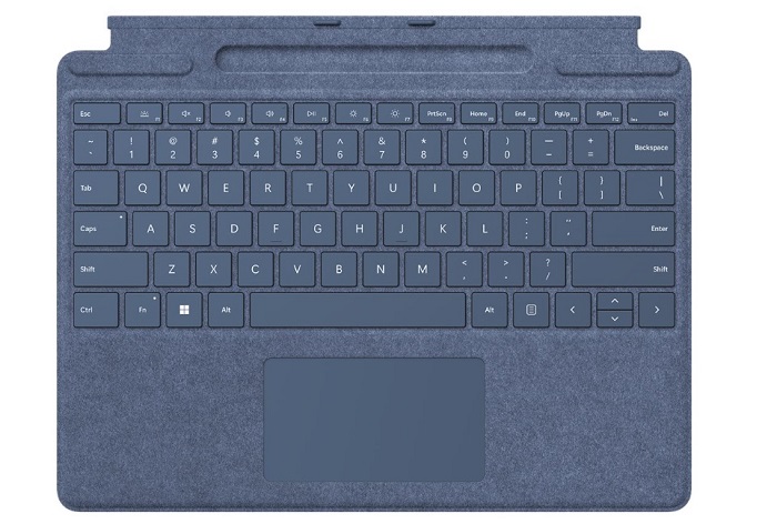 Microsoft Surface Pro 9/8/7 Signature Keyboard Sapphire- with touchpad, accelerometer, Surface Slim Pen 2 storage and charging tray - QWERTY - English - sapphire - for Surface Pro 9 for Business