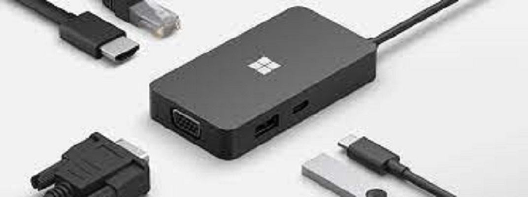 Microsoft Surface USB-C USB-C USB-C Travel Hub-HDMI 2.0 with 4K Video out at 60hZ. USB-C W/pass-through charging, USB-A,VGA, Gigabit Ethernet.