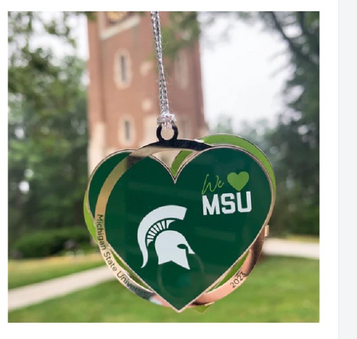 2023 MSU "We Love MSU" Ornament