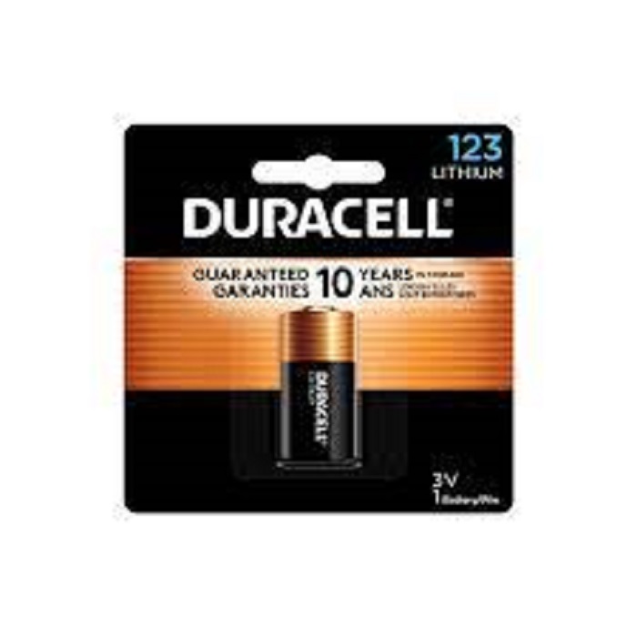 Battery, lithium/manganese dioxide photo. 3 volt. 2/3 amp. up to 4 times power of alkaline. Wide operating temperature range. Excellent quality & shelf life. Duracell. 2054L123ABPK