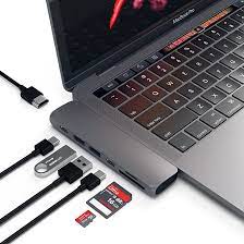 Satechi Type-C Pro Hub - Macbook Pro & Air-Pass-through charging, quick data transfer, SD/Micro card reader, 4K HDMI