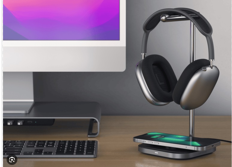 Satechi 2-in-1 Headphone Stand with Wireless Charger-