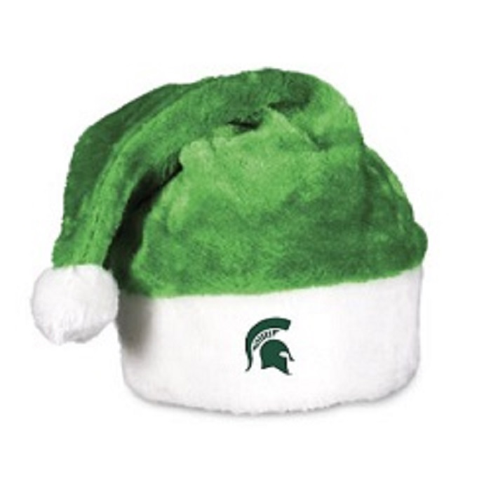 Spartan Santa Hat. Green an White with Spartan Helmet logo.