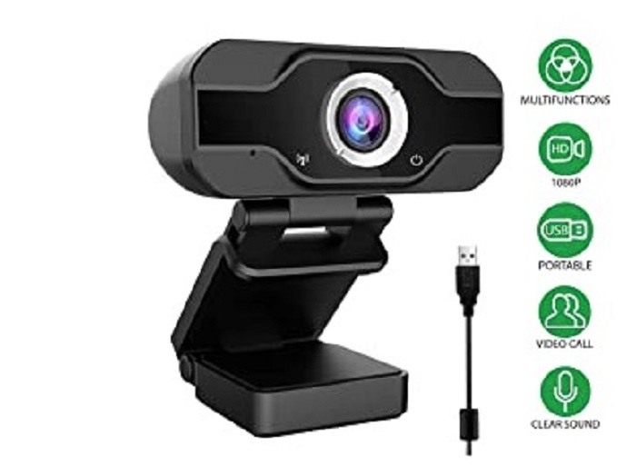 DNA Widescreen HD Video Webcam with Microphone - Black -USB-   Stream media & record vivid, high definition 1080p video