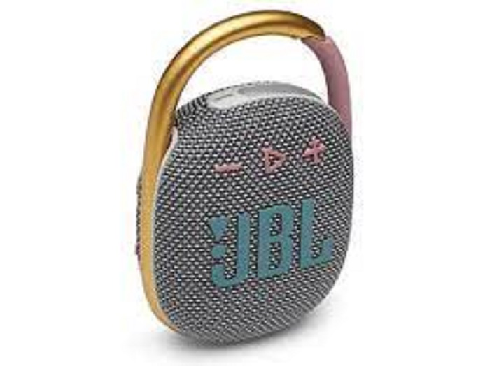 JBL Clip 4 Wireless Speaker - Gray-Bluetooth wireless.  Waterproof & dustproof. Integrated Carabiner (clip) .
