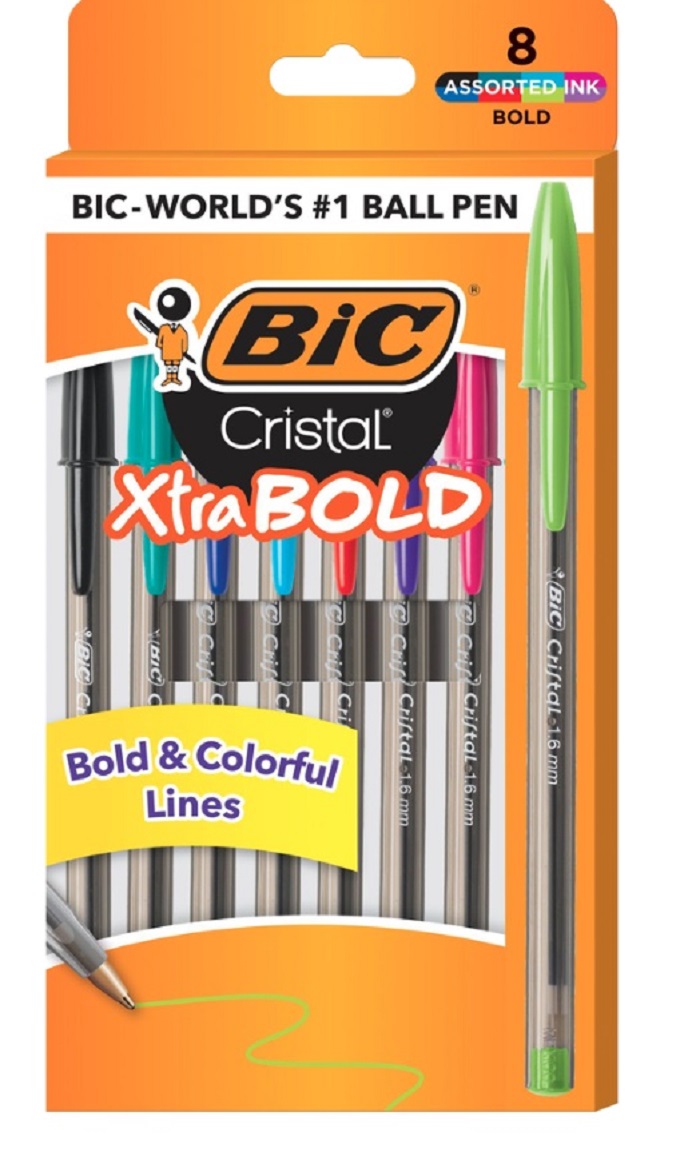 BIC Cristal Xtra Bold Ballpoint Pen -  8Ct