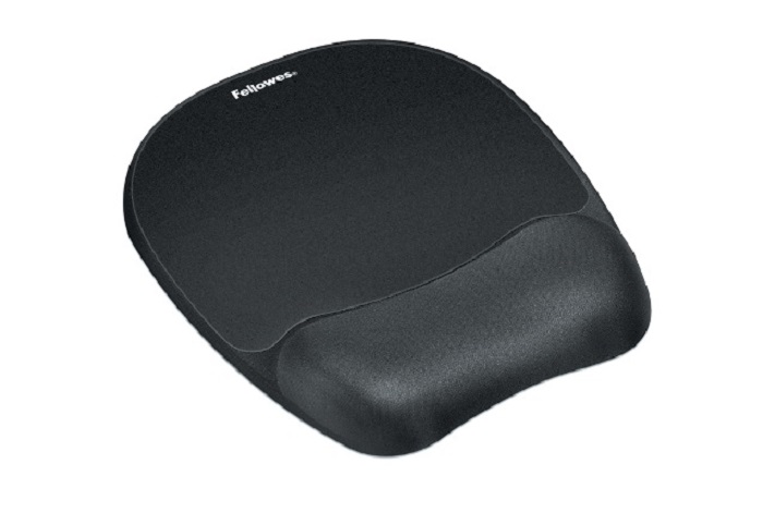 Fellows Memory Foam Mouse Pad with Wrist Rest-Black