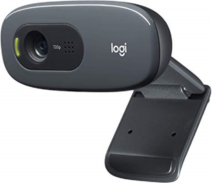 Logitech HD WebCam C270-color- up to 720p HD Resolution-Fixed focus lens, Noise reducing, Universal Mounting clip.  Plug-and-play via USB 2.0 Type A. 