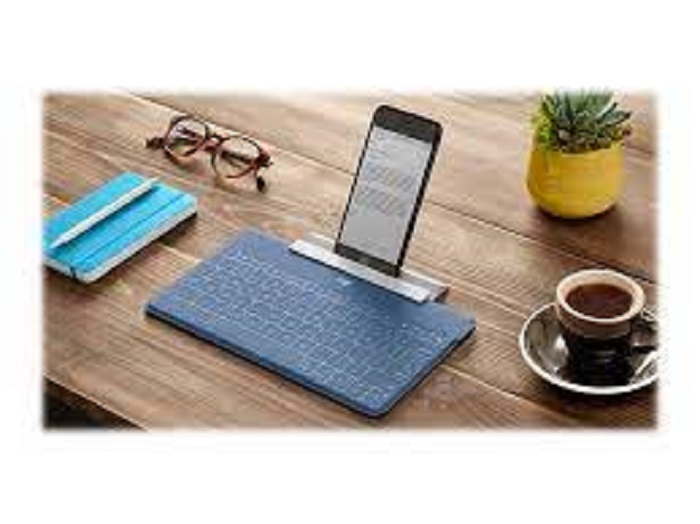Logitech Keys-to-Go Universal Keyboard-Smokey Blue-Smartphones-Tablets-Computers