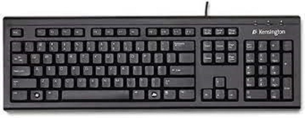 Kensington Keyboard for Life- Wired keyboard for desktop PCs.  Spill-resistant design.  Slim.  Connects via USB  Limited lifetime warratny