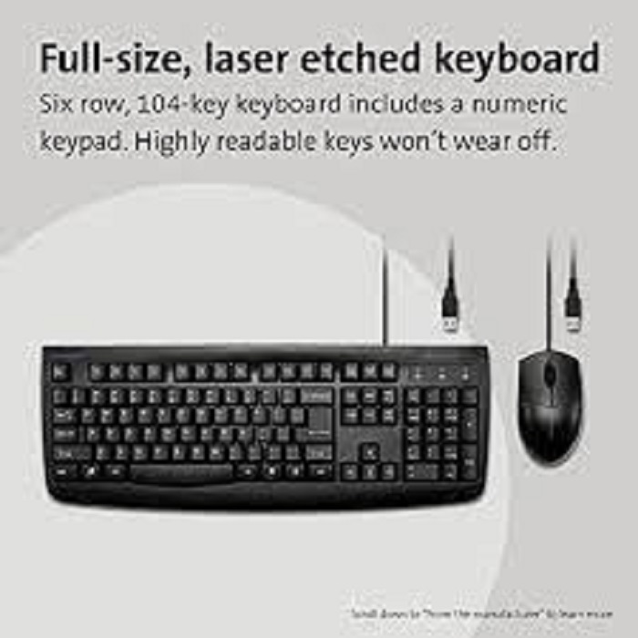 Kensington Pro Fit Washable Keyboard & Mouse Set- USB