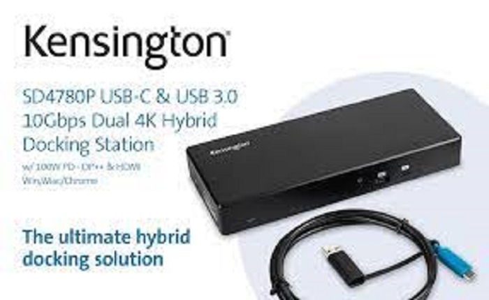 Kensington USB-C / 3.0 10Gbps Dual 4K Hybrid Docking Station with 100-Watt Power Delivery