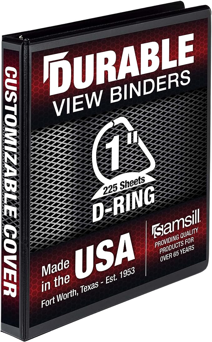 Samsill 1" D- Ring Binder