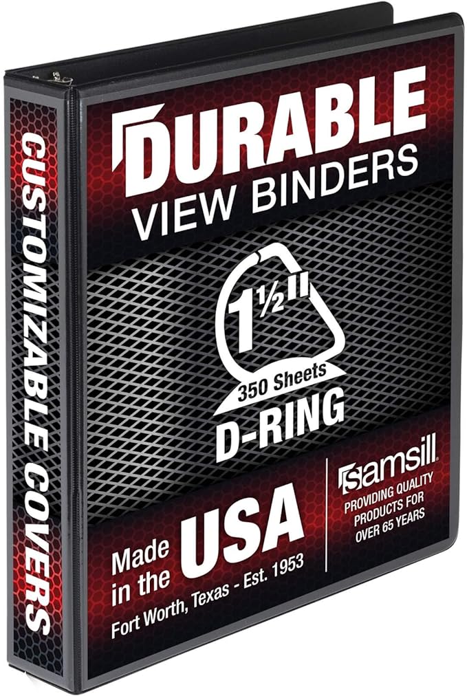 Samsill 1.5" D-Ring Binder