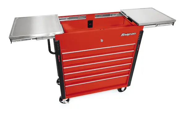 40" Sliding Lid Eight-Drawer Stainless Lid Shop Cart