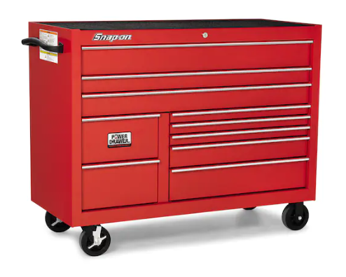 55" 10-Drawer Double-Bank Classic Series Three Extra Wide Drawer Roll Cab with Power Drawer and SpeeDrawer